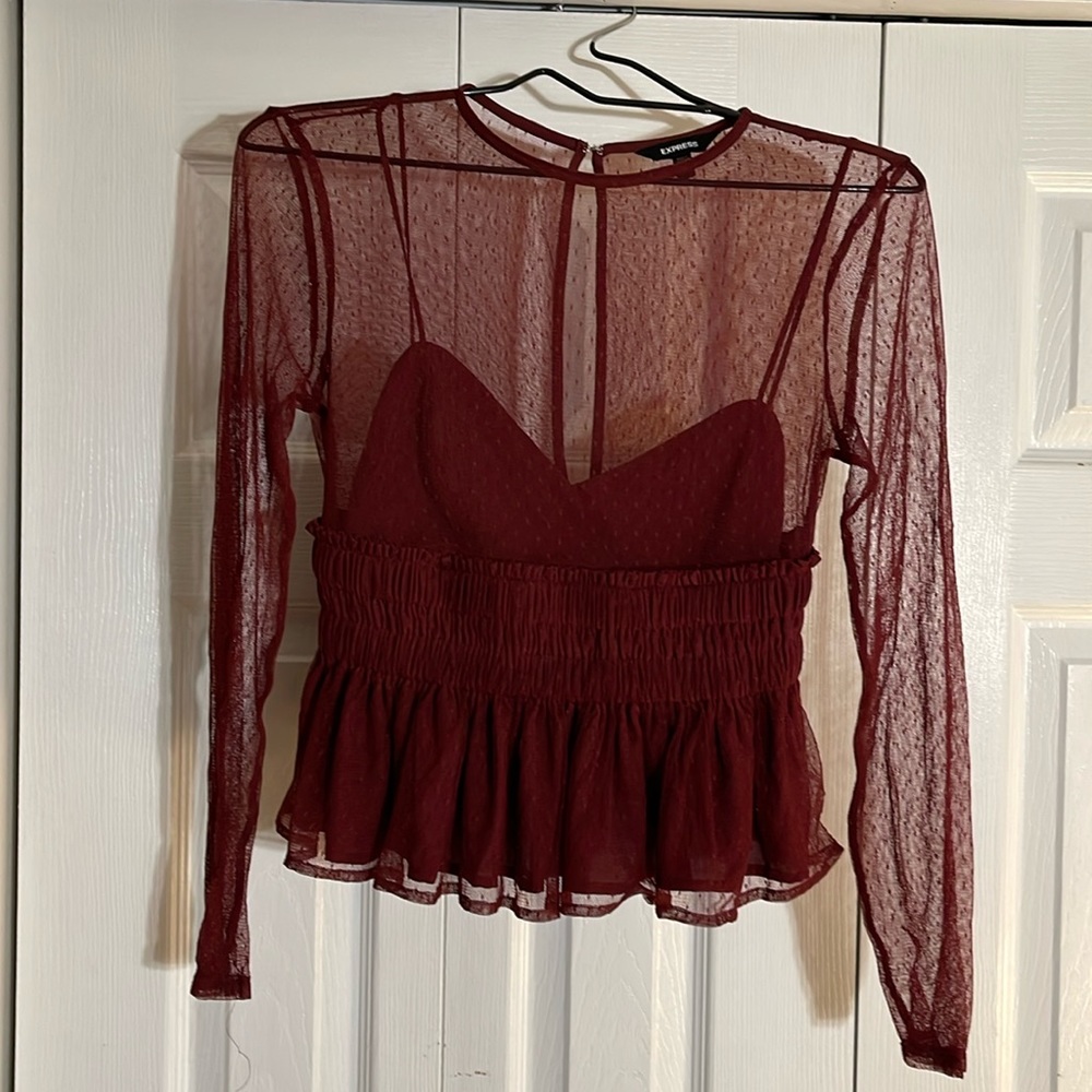 Size Small - EXPRESS Blouse - attached tank top underneath
